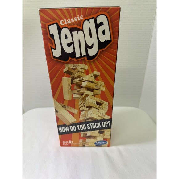 New Jenga Classic Game By Hasbro Stacking Wooden Blocks Game For Kids Ages 6+ - Picture 2 of 8